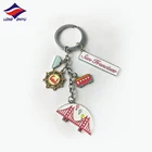 Longzhiyu 12years manufacturer custom bus keychain crab keyring bridge key chain