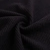 China suppliers 4 way stretch knitted rib dyed sewing materials black rayon fabric
