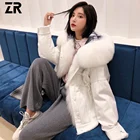 ZR High Quality Wholesale Custom Cheap parka woman fur fur hood parka woman woman real fur parka At Good Price