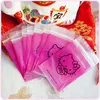 2015 new designed Eco friendly cute Hello kitty plastic printed zipper bag for small gift