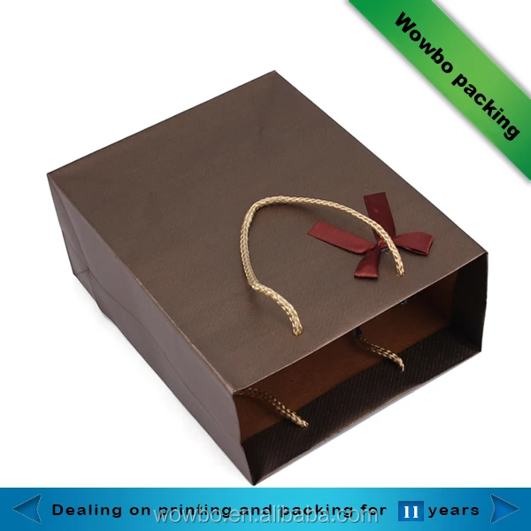 strong high quality gift/shopping paper bag with ribbon bow