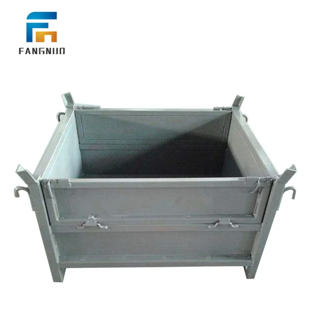 600kg foldable container steel pallet foleing storage turnover box