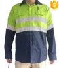 HOT!Miner long sleeve breathable two tones work shirt reflective safety uniform workwear