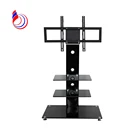 modern living room 32 inch tempered glass shelf tv wall mount