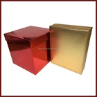 golden cardboard paper gift box with matt and glossy lamination