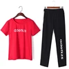 New Casual Fashion Short Sleeve T-shirt Nine Pants Tracksuit Korean Version Slim Running Tracksuit
