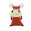 Cow with cute design soft plush baby toy travel pillow decorative pillow
