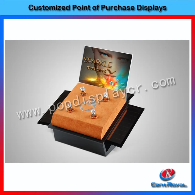Fashional design high end outside wholesale wooden earring display stand