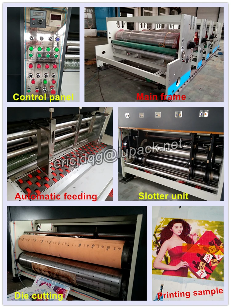 High speed 2 3 4 color flexo printing slotter machine/used flexo printing machine/carton machine