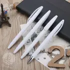 Custom logo white twist plastic ball pen in Guangzhou
