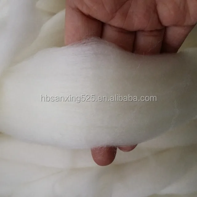 merino wool roving wool tops, superwashed natural white color