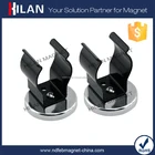 Master Magnetic Hook, Siver Round Base Magnet Fastener with Black Steel Clip