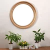 Antique decoration injected classical style white round plastic wall mirror