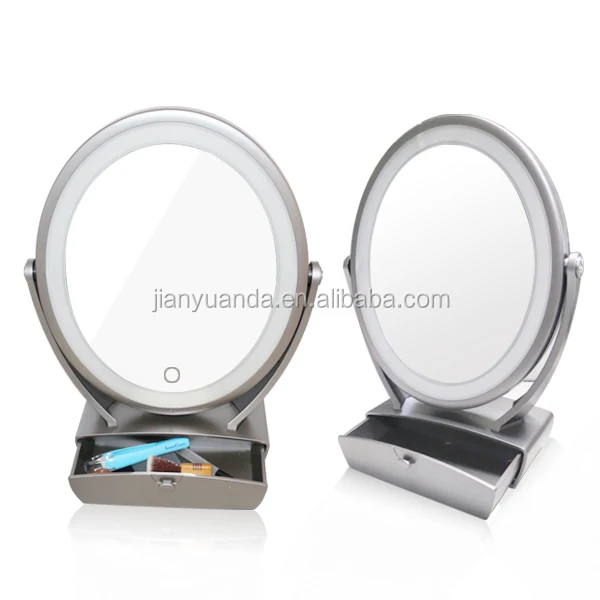Usb Led Personalized Hotel Lighted Vanity Mirror With 5x Magnification - Buy Usb Led Mirror,Usb ...