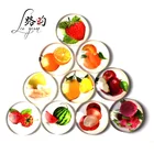 1 inch Round Crystal Glass Magnets For Fridge Fruits Vegetables Fridge Magnet
