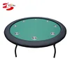 48 inch best 8 player cheap round folding 3 card game poker tables for sale Green