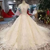 Jancember LS11103 Real cap sleeves luxury lace white princess bridal gowns wedding dresses