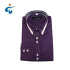 Good quality long sleeve special design fashion purple man clothes shirts