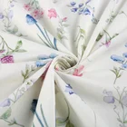 Cotton tencel linen blend digital print beautiful fabric flowers for women dresses