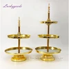 LG20180823-9 gold plating wedding banquet tiered cake stand elegant metal dessert stand
