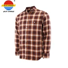 Custom Skin-friendly Soft Casual Wear Yarn Dyed Plaid Flannel Shirt Men