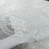 Royal European White Floral Embroidered Sheer Curtain Fabric Tulle Panels Voile For Living Room Window Bedroom Wholesale