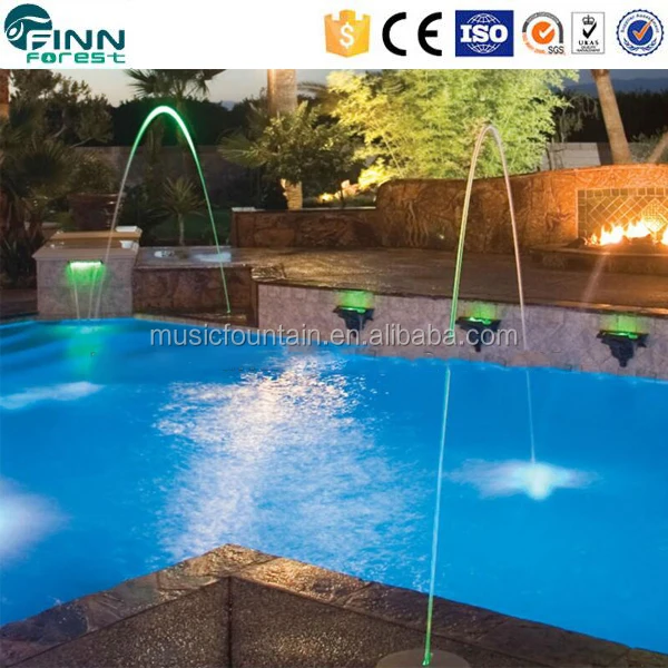 Décoration de piscine en acier inoxydable flux laminaire buse