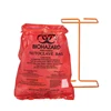 Medical use customized red sterile plastic bag for hospital waste