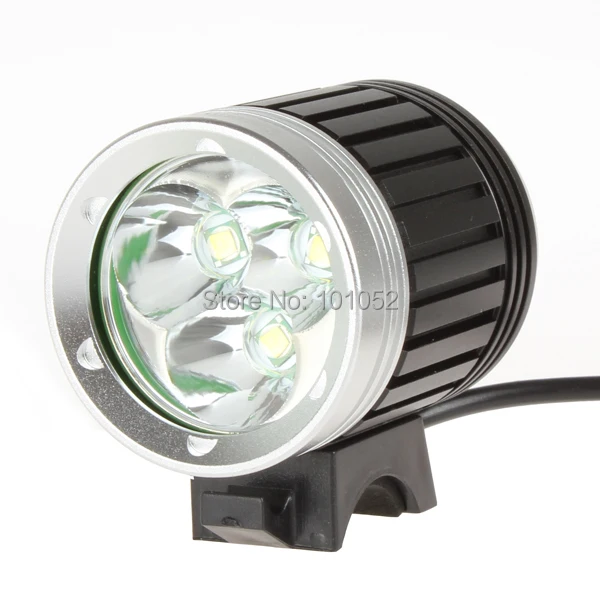 Free shipping 10pcs/lot 3*Cree XM-L T6 U2 LED Bicycle Bike light Headlamp 4 Modes,rechargable 4*18650 Battery Pack
