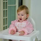 New long sleeve waterproof no wash baby eva bib with pocket