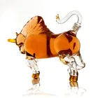 BLJOE05 Custom Design Zodiac Bull Shaped Glass Bottle for Brandy / Glass Animal Bottle / Buffalo Glass Bottle