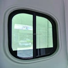 Flat push window for RV car, screen and blind and anti-mosquito