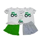 Children Boutique Clothing Wholesale Summer Girl Ruffle Shorts Sets Casual Suit Baby Dog Clothes