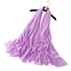 B69 Cotton&Flax Blending Scarf Summer Scarf Women Solid Long Women Shawl