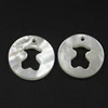 Customized new styles round shape carving bear shell for jewelry