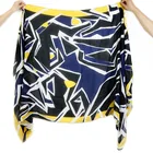Custom Print 100cm Polyester Voile Woven Scarf with Tassels