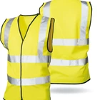 Wholesale High visibility working witht zipper closure EN ISO20471 safety vest