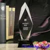 Carve Diamond Cut Edge Crystal Trophy For Company Party Award