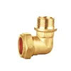 Brass Compression Fitting 90 degree male elbow for copper tube