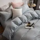 Luxury Solid Color Reactive Printing Cotton Duvet Cover / Bedding Covers Set