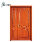Modern style internal antique solid wood interior wooden door