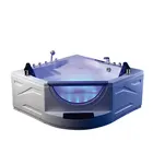 Hot sale large popular comfortable corner massage bathtub