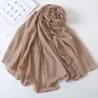 Hot sale new design bubble chiffon plain stylish muslim scarf islamic chiffon with gold foil malaysia hijab