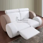 modern italian style heated leather lounge sofa
