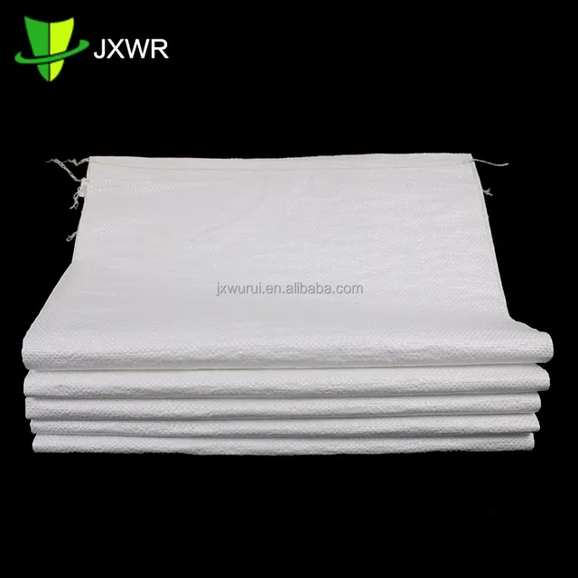 High quality white color of rice pp bags 50kg woven bag pp woven sack for grains packaging bags