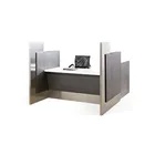 Metal Steel Decorated Counter Reception Front Desk