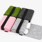 Colorful Non Woven Felt Pouch Used For Mobile Phone Data Line , Custom Nonwoven Felt Packaging Bags