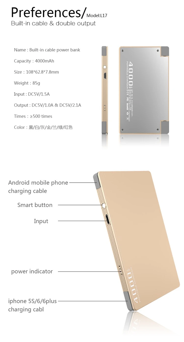 good battery charges powerbank ,4000mah wallet case power bank - ANKUX.COM