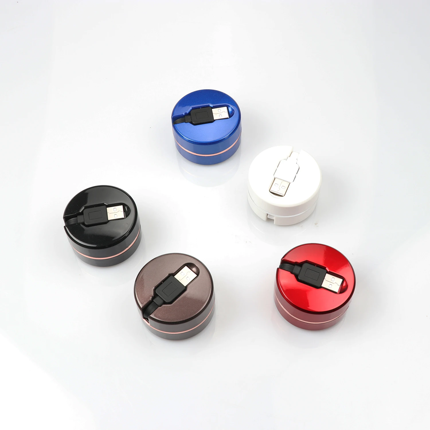 Creative round box data retractable micro usb charging cable for Android mobile phones - ANKUX.COM
