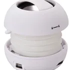 custom logo 3.5mm smallest pocket portable mini compress wired hamburger speaker